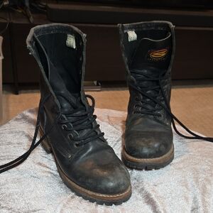 Skechers Men's Black Lace-Up Boots